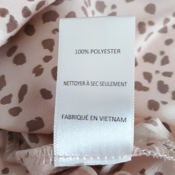 ASTR The Label Peach Button Down Blouse Cheetah Print - Picture 8 of 8